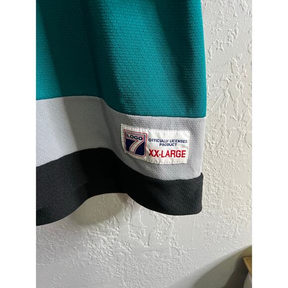 Vintage San Jose Sharks Shirt Mens XXL Nolan 11 Teal NHL Hockey Logo 7 USA - Picture 10 of 12